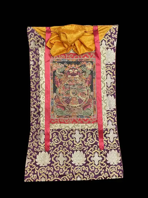Thangka Mandala en Toile de Coton Naturelle