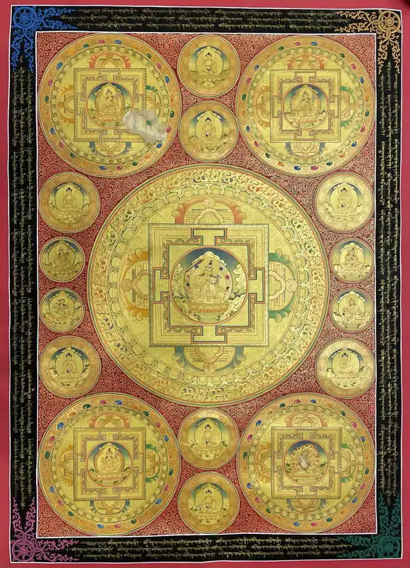 Mandala Manjushri sur toile coton