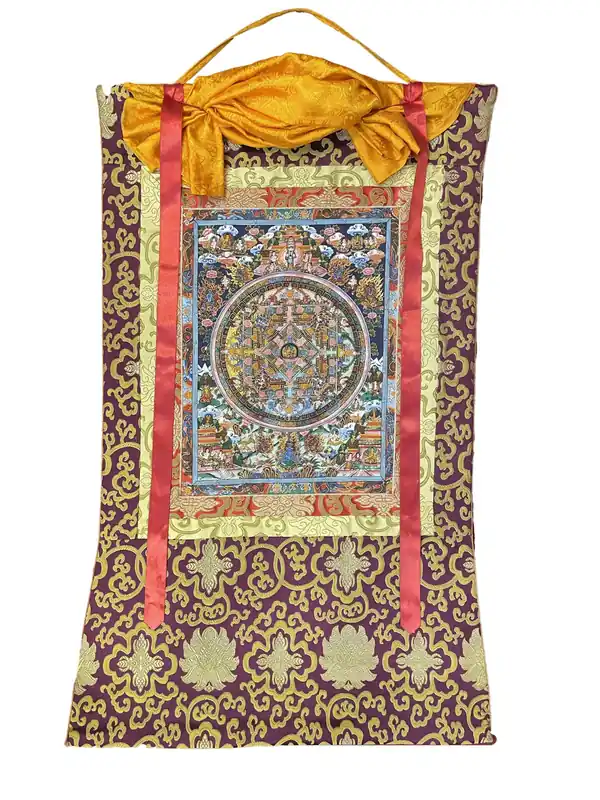 Thangka Mandala en Toile de Coton
