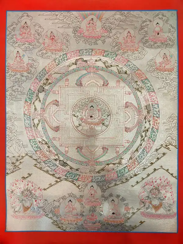 Thangka Mandala de Shakyamuni en 24k