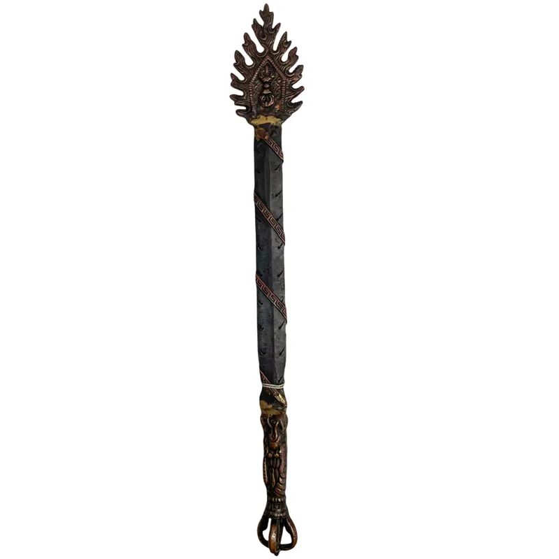 Épée de Feu Vajra en Cuivre Antiques