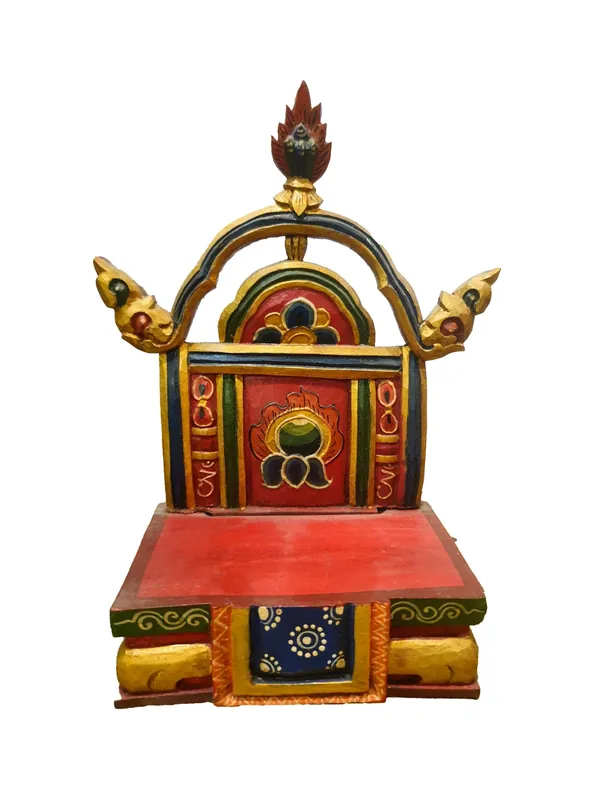 Trône de bois pour statues et thangkas