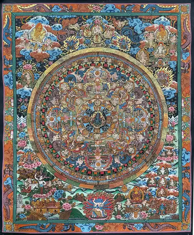 Thangka du Voyage de Vie du Bouddha