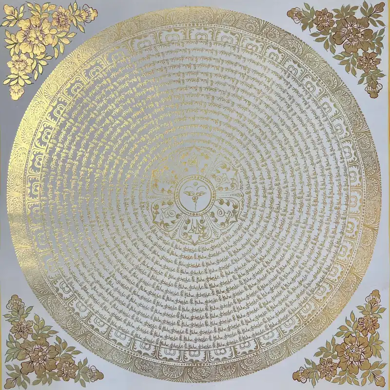 Thangka Bouddha Œil Mandala en Toile