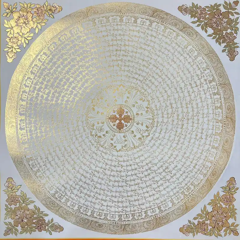 Thangka Mandala Double Dorjee sur Toile de Coton