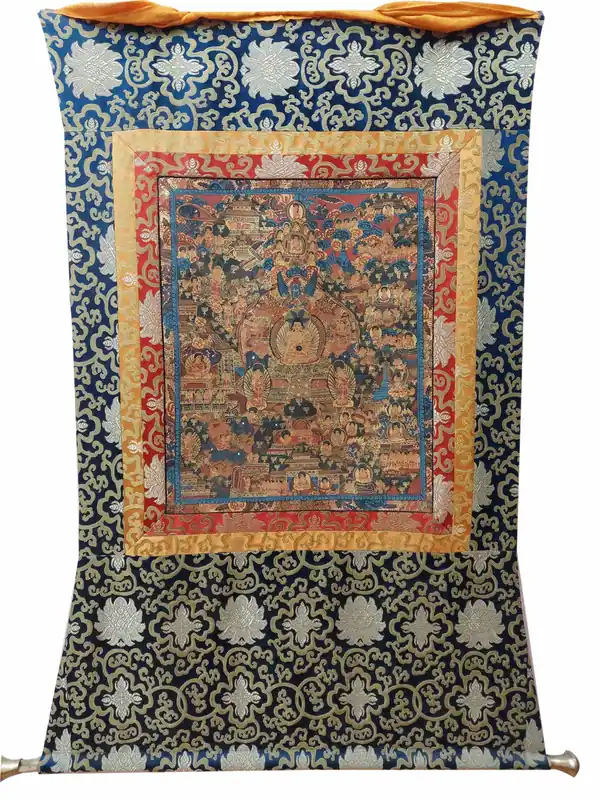 Thangka sur la Vie de Shakyamuni en Toile