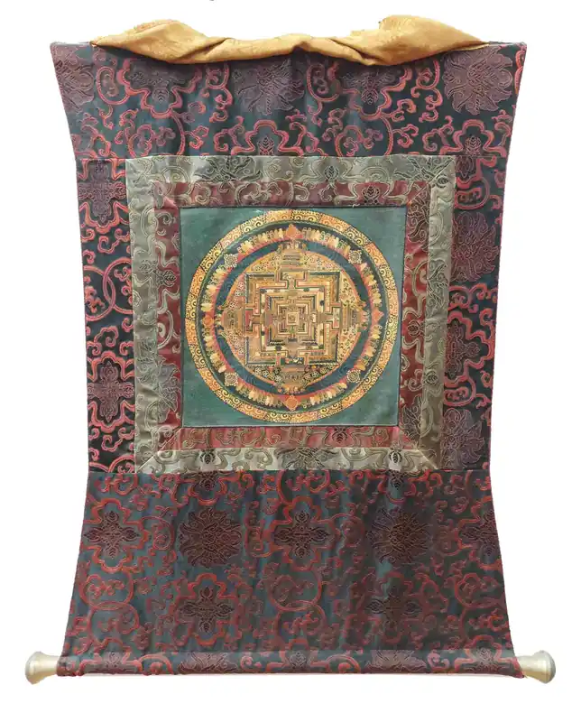Mandala Kalachakra en Toile de Coton, 76 cm