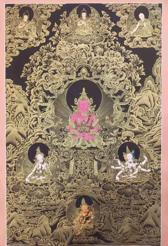 Thangka d’Aparimita Amitayus sur Toile