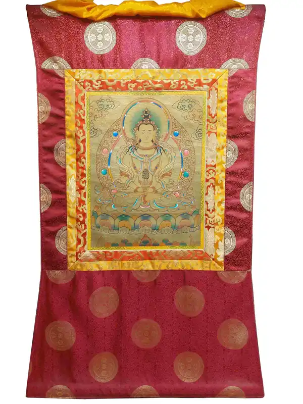 Thangka d’Aparimita en Canevas de Coton