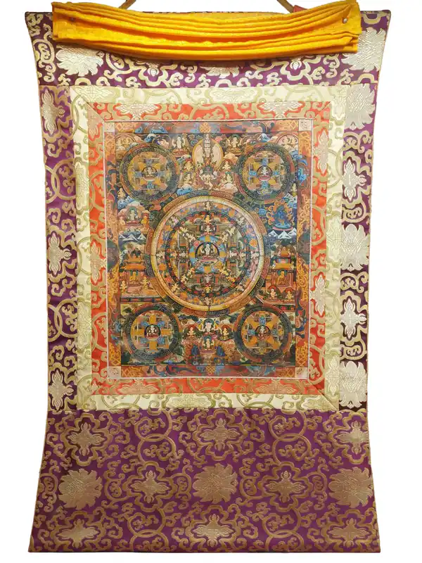 Mandala Chenrezig en Toile de Coton