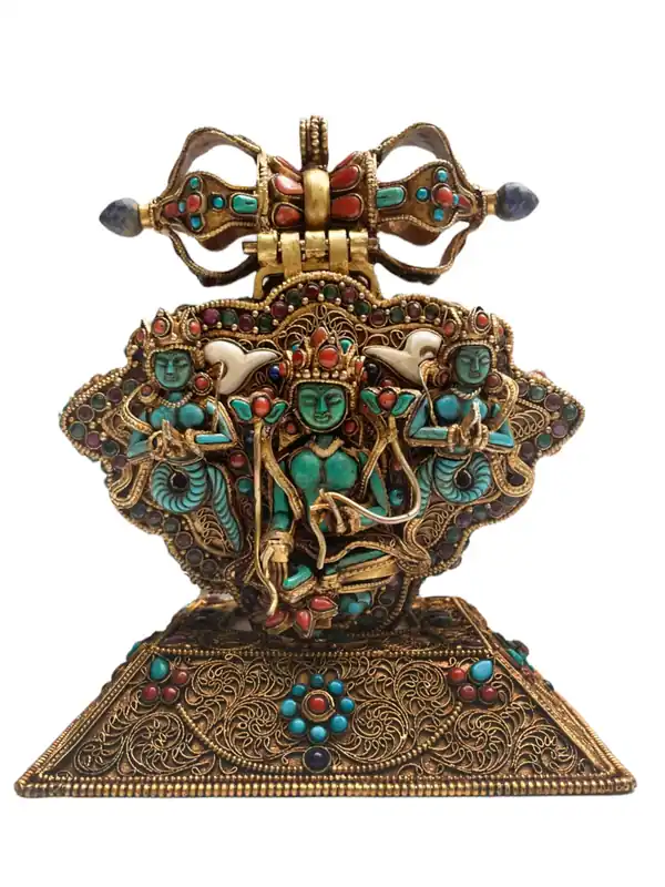 Boîte Ghau Tara Verte et Mantra Kalachakra