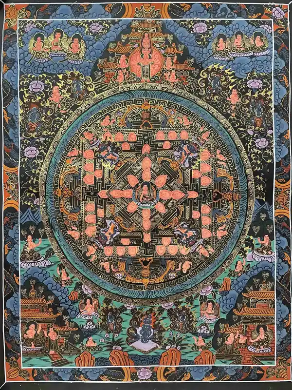 Mandala Pancha de Shakyamuni sur Toile