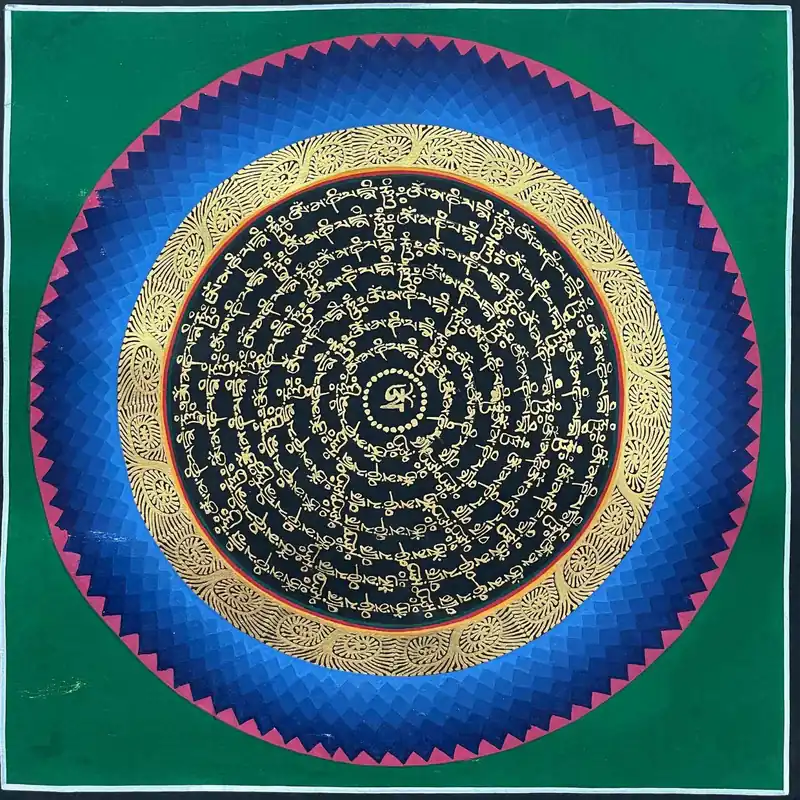 Mandala Om Mani Padme Hum en Toile 28 cm