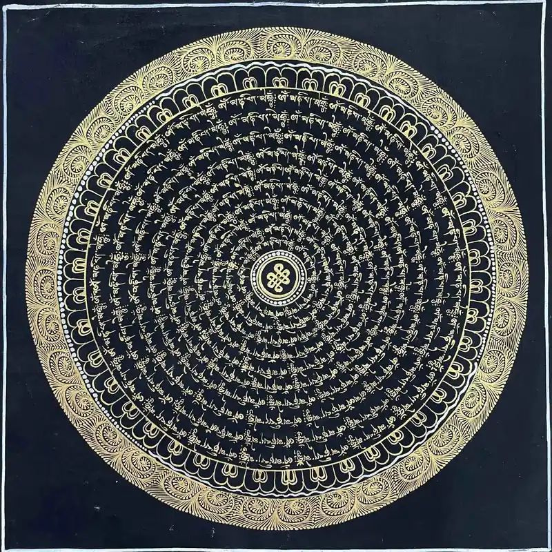 Mandala Om sur toile coton
