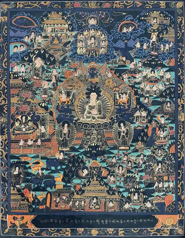 Thangka de Siddhartha Gautama en toile