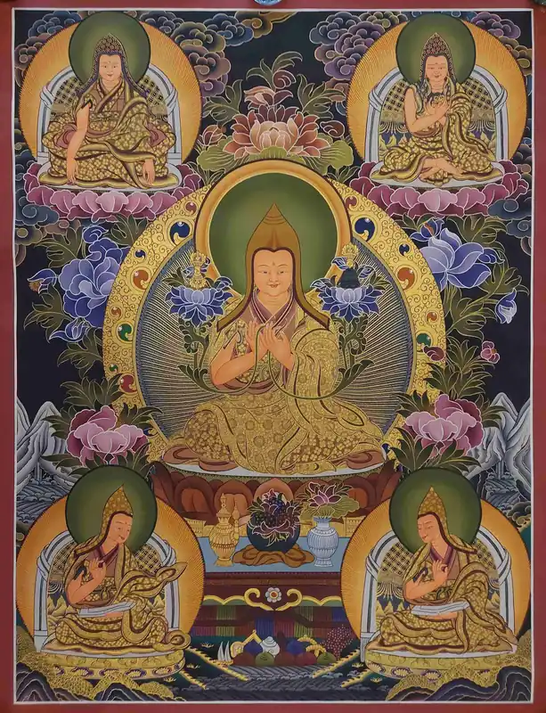 Tapisserie en coton de Je Tsongkhapa