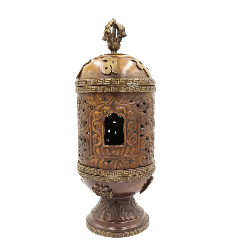 Brûleur d’encens en cuivre ancien