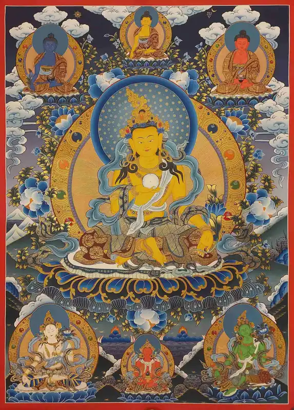 Thangka Sidhi Garbha en Toile de Coton