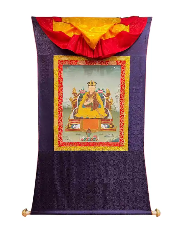 Thangka Karmapa Peinte à la Main en Toile