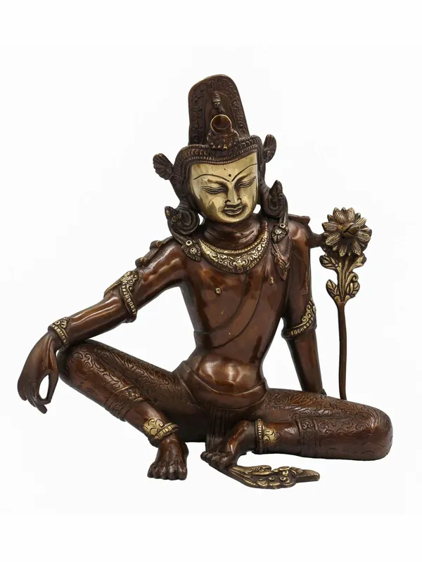 Statue de Bodhisattva en cuivre, symbole de compassion