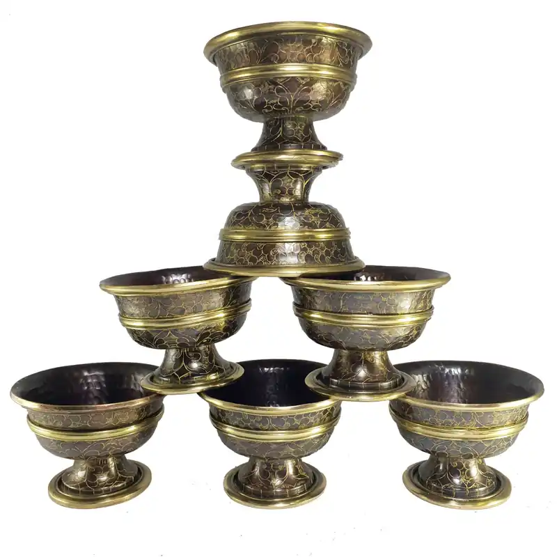 Ensemble de bols en cuivre finition antique