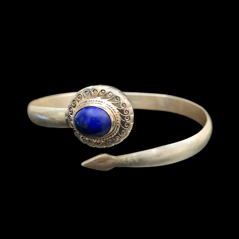 Bracelet en argent sterling avec inlay de pierre