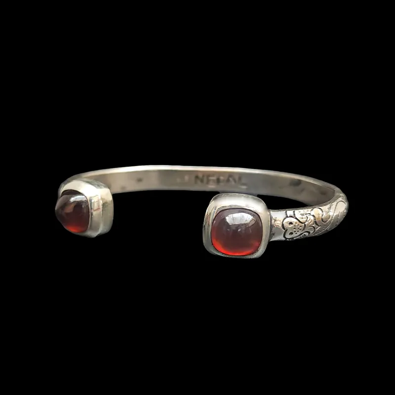 Bracelet Argent Massif avec Pierre