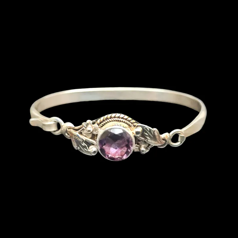 Bracelet en argent sterling avec inlay de pierre