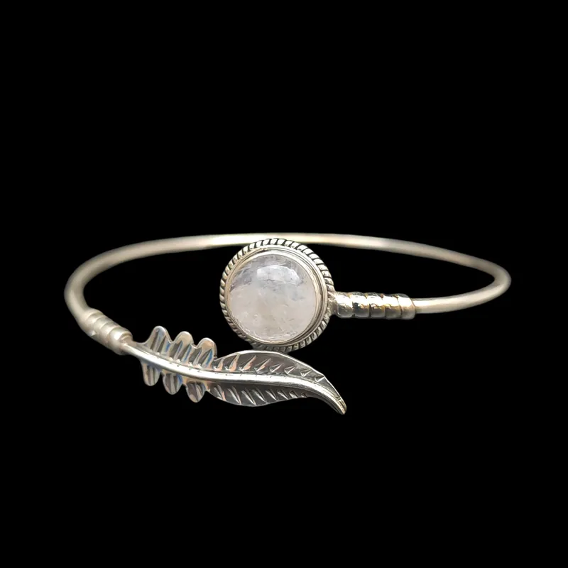 Bracelet en argent sterling avec inlay de pierre