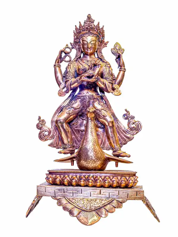 Statue en cuivre de Bal Kumari