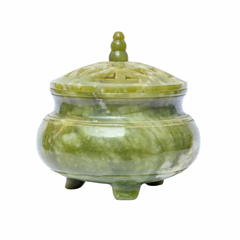 Brûleur d’encens en jade pour la pratique du Vajrayana