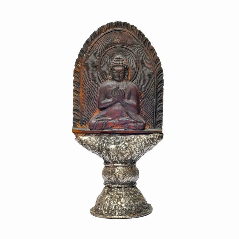 Tampon en argent du Bouddha Vairochana