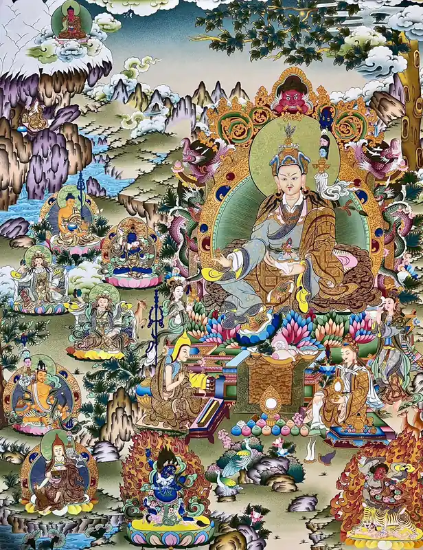 Thangka peint à la main de Padmasambhava