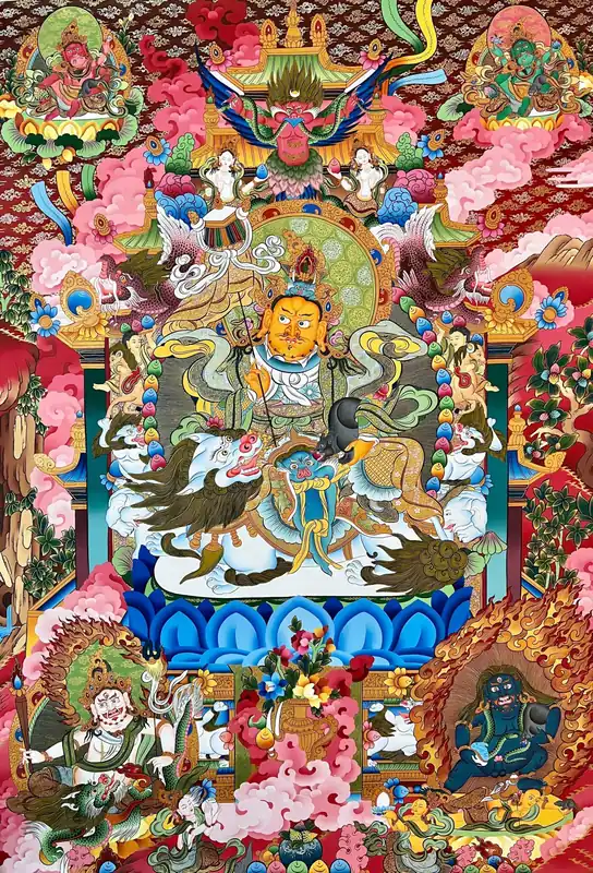 Thangka de Jambhala Namtose sur toile de coton