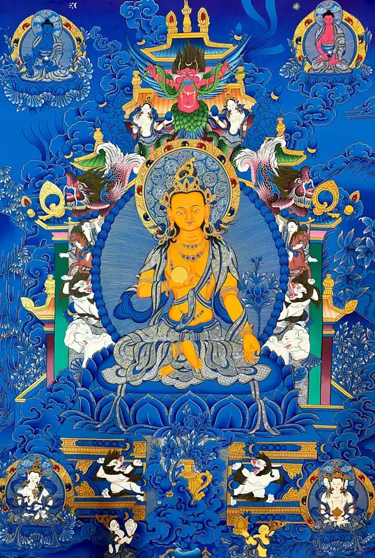 Thangka de Ksitigarbha sur toile de coton