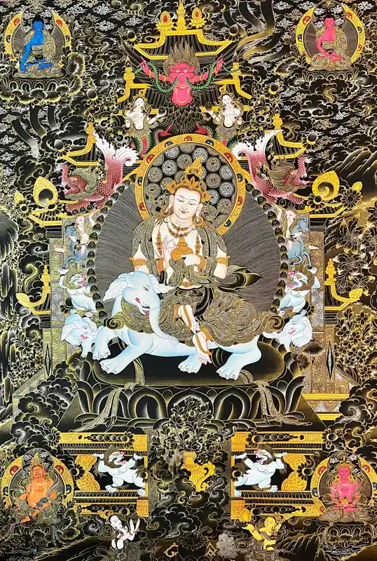 Thangka de Samantabhadra sur toile de coton durable
