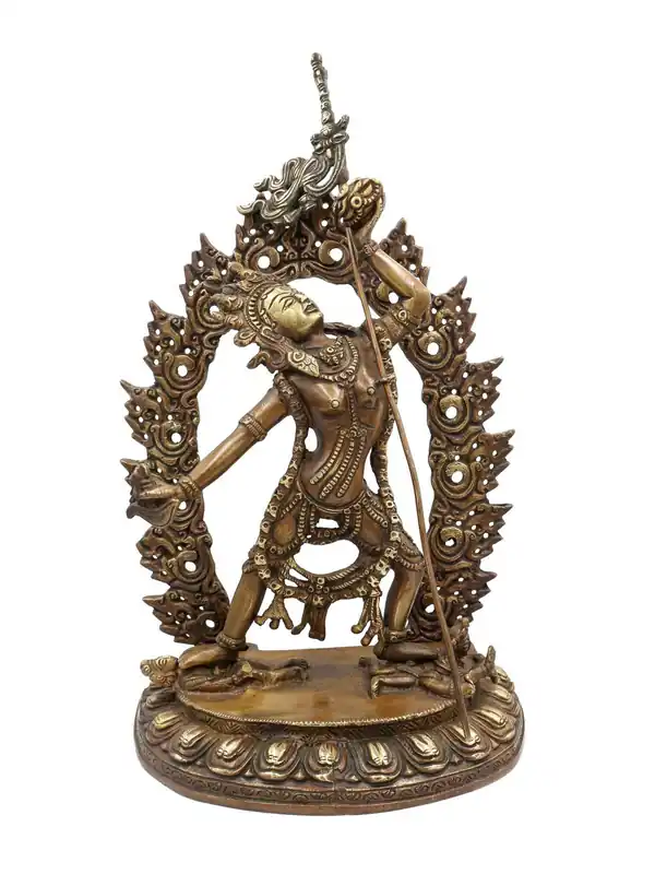 Statue bouddhiste en laiton de Vajrayogini de 34 cm