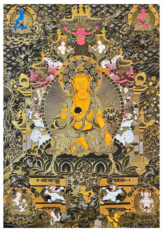 Thangka de Kshitigarbha sur toile de coton