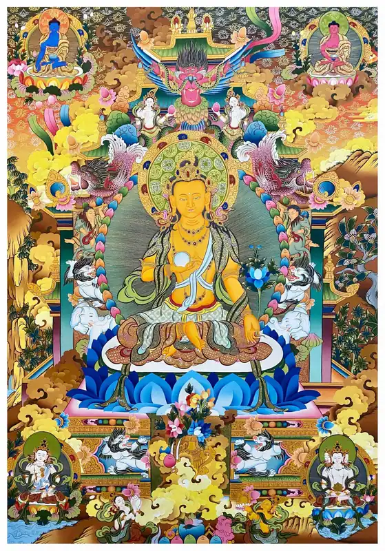 Thangka de Ksitigarbha sur toile de coton