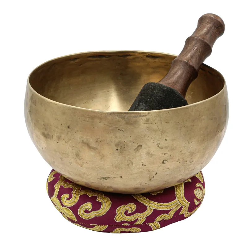 Bol chantant en bronze à sept métaux artisanaux