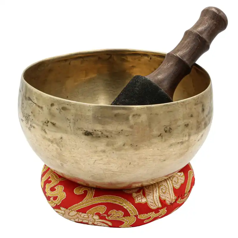 Bol chantant en bronze à sept métaux