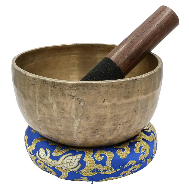 Bol chantant en bronze à sept métaux