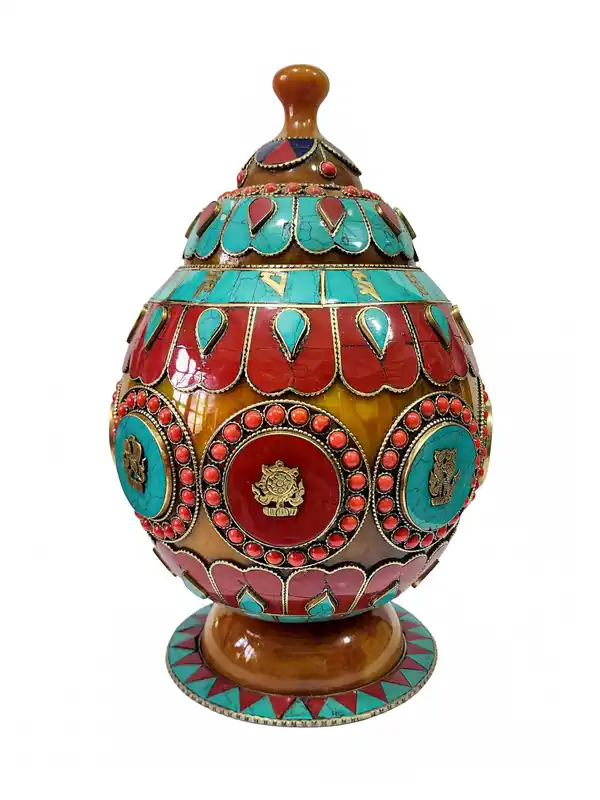 Boîte Stupa Hlyosar – Récipient d’Offrande en Cuivre