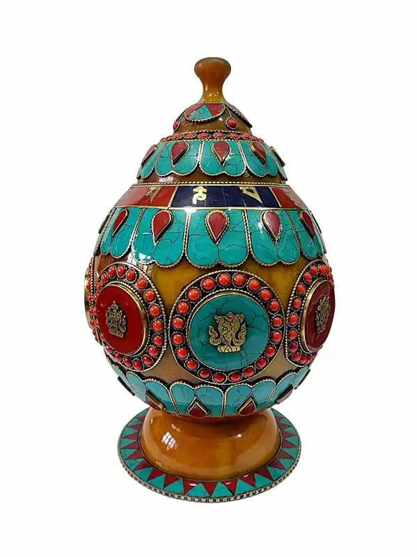 Boîte stupa Hlyosar – Récipient d’offrande en cuivre