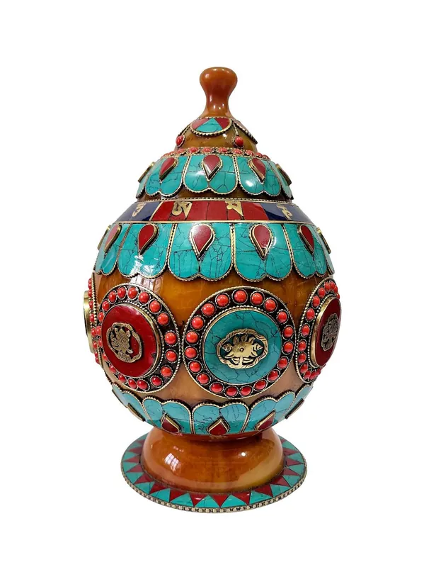 Boîte Stupa Hlyosar – Récipient d’Offrande en Cuivre