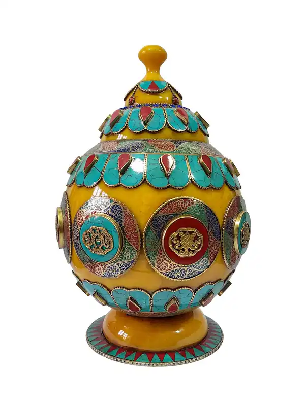 Boîte Stupa Hlyosar – Réceptacle d’Offrande en Cuivre