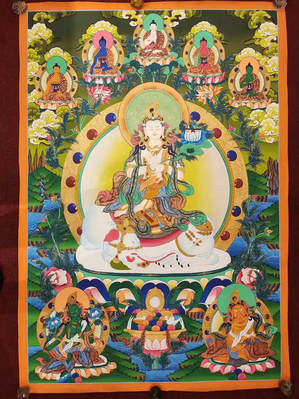 Thangka de Samantabhadra sur toile de coton