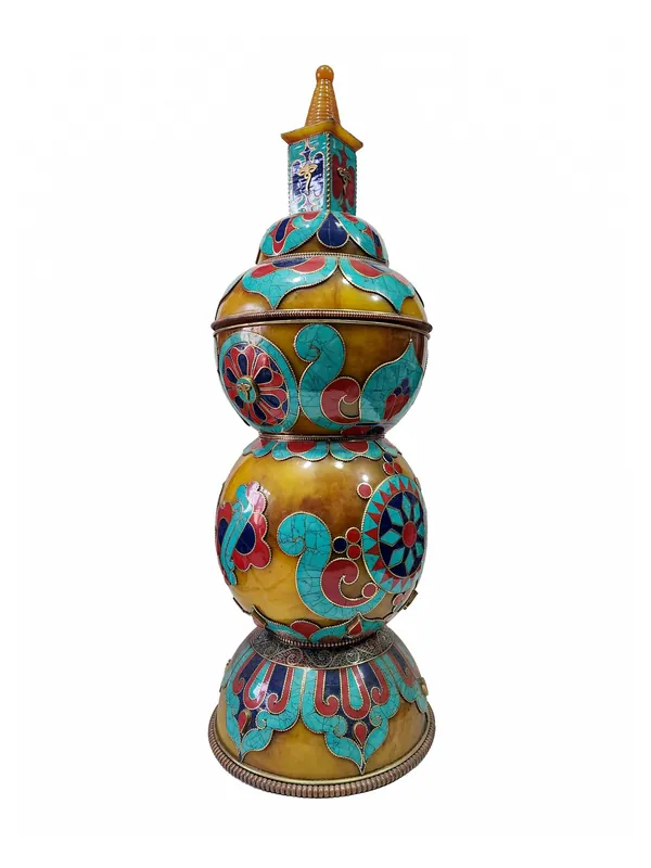 Vessel d’Offrande en Cuivre de la Boîte Stupa Hlyosar