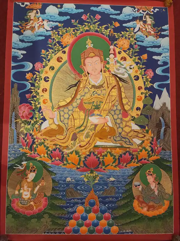 Thangka de Padmasambhava sur toile de coton