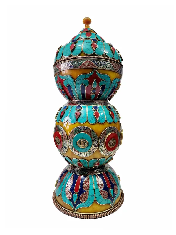 Boîte Stupa Hlyosar – Récipient d’Offrande en Cuivre